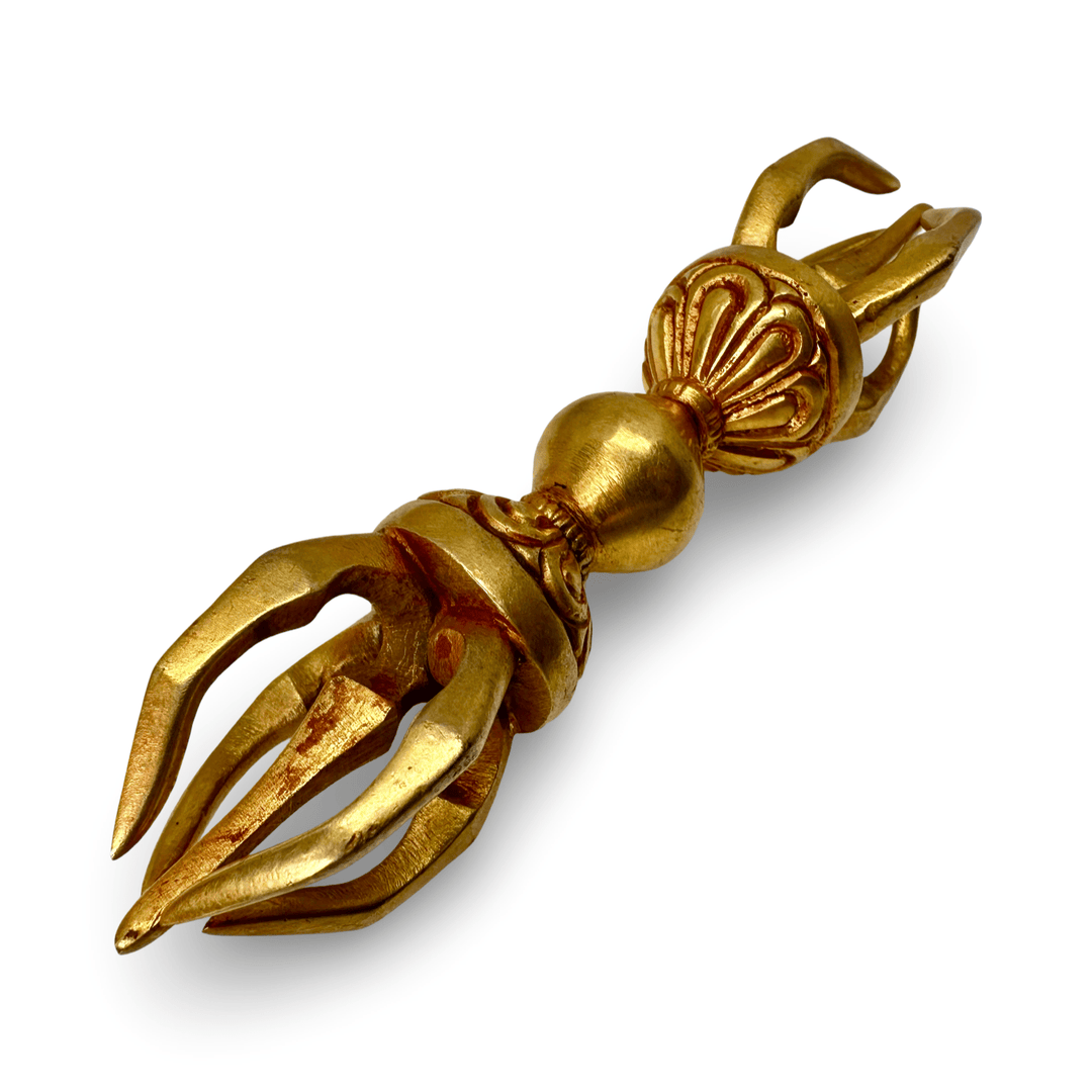 Fünfzackige Dorje / Vajra aus Bronze (11 cm) - Atelier Tibet