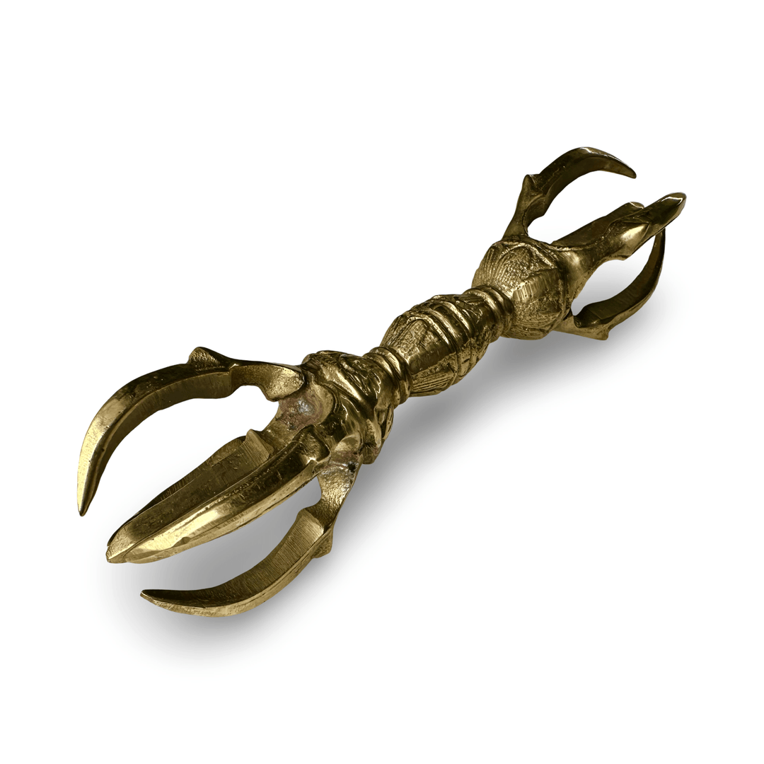 Fünfzackige Dorje / Vajra aus Bronze (14 cm) - Atelier Tibet