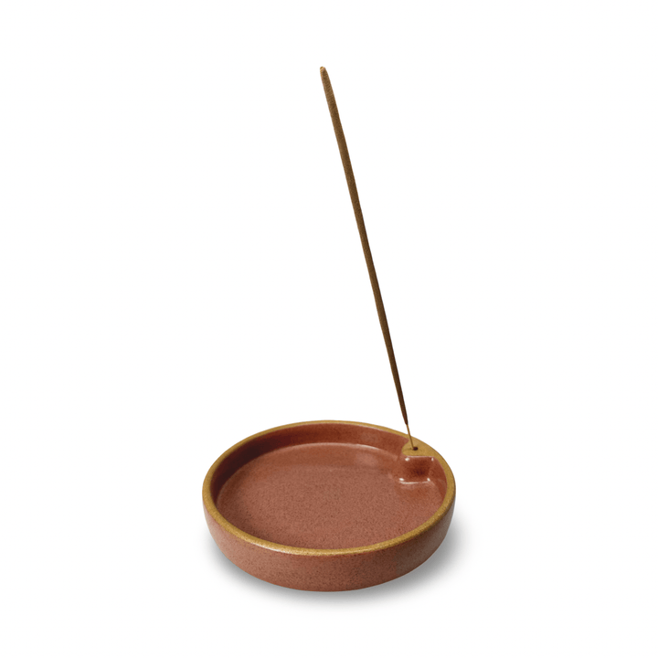 Funktionale, moderne Räucherstäbchen - Sockel aus gebranntem Ton - Atelier Tibet