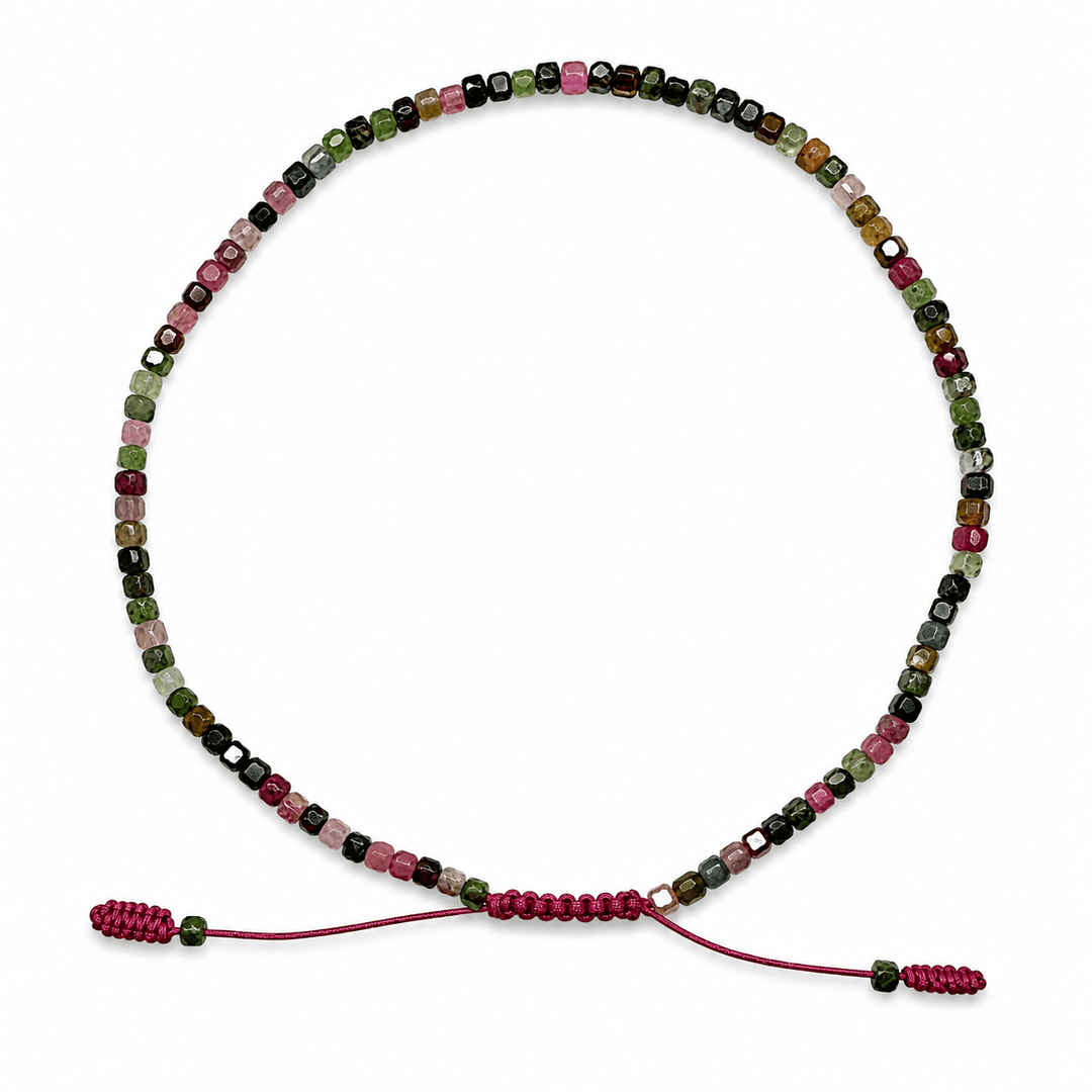 Fusskettchen aus Turmalin und Rubin-Zoisit - Atelier Tibet