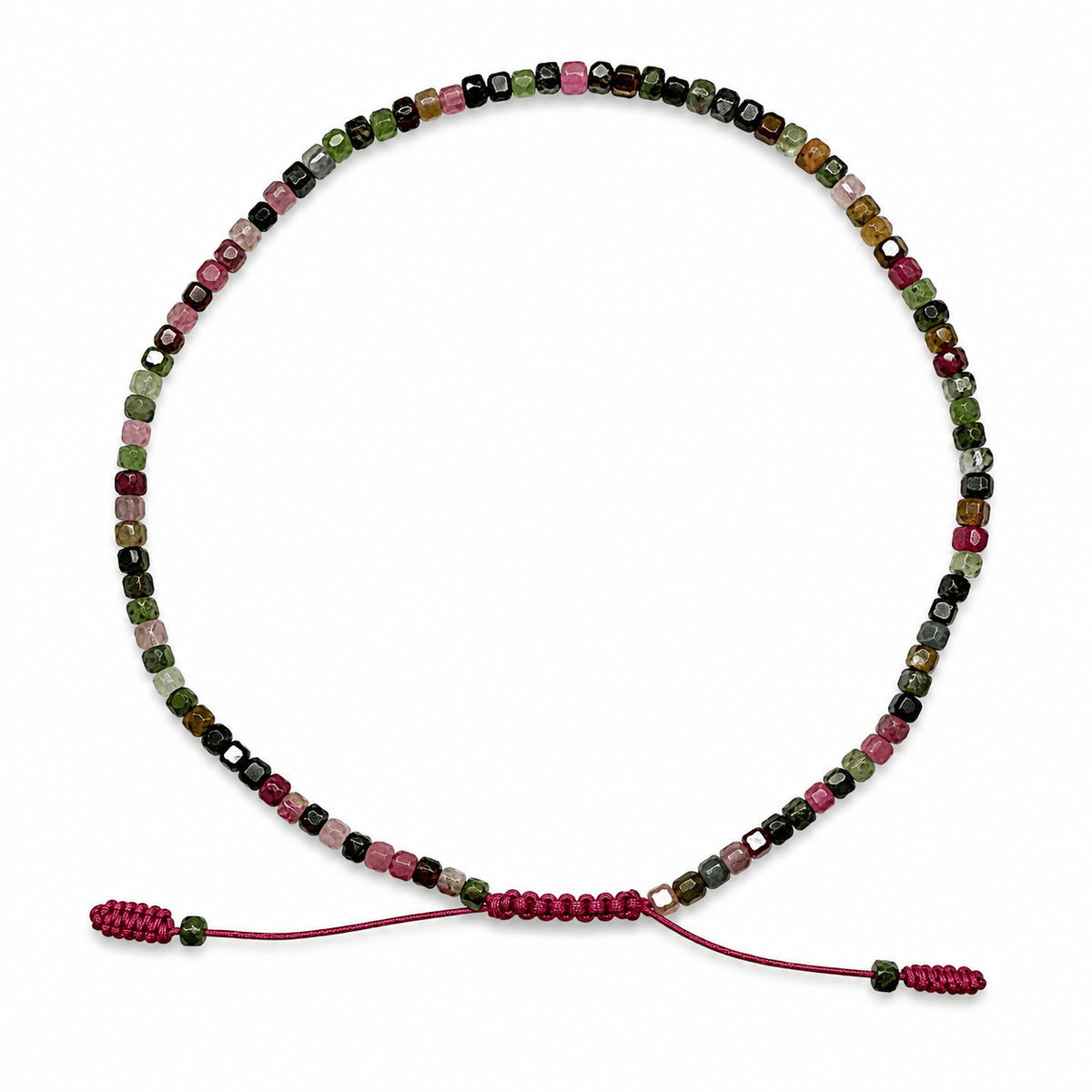 Fusskettchen aus Turmalin und Rubin-Zoisit - Atelier Tibet