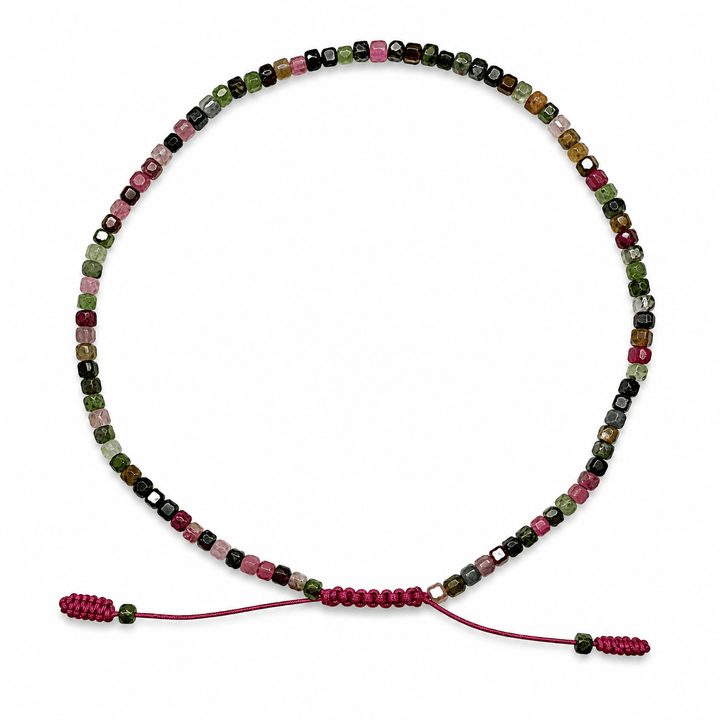 Fusskettchen aus Turmalin und Rubin-Zoisit - Atelier Tibet