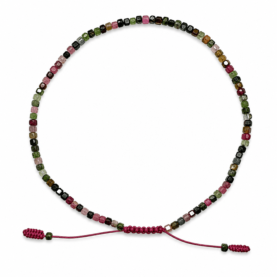 Fusskettchen aus Turmalin und Rubin-Zoisit - Atelier Tibet