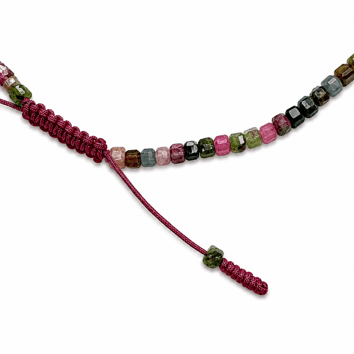 Fusskettchen aus Turmalin und Rubin-Zoisit - Atelier Tibet