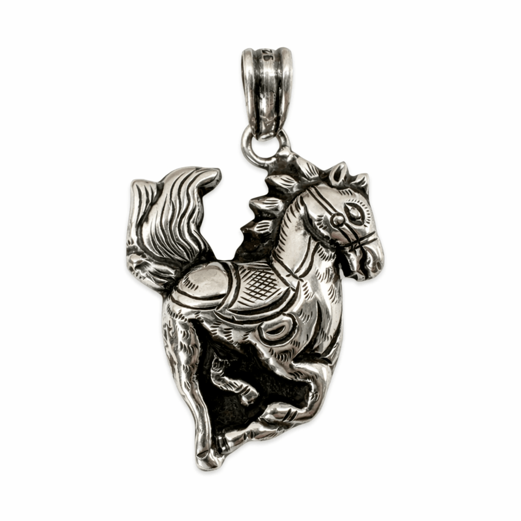 Gallopierendes Pferd - Silber - Anhänger aus dem Himalaya - Atelier Tibet