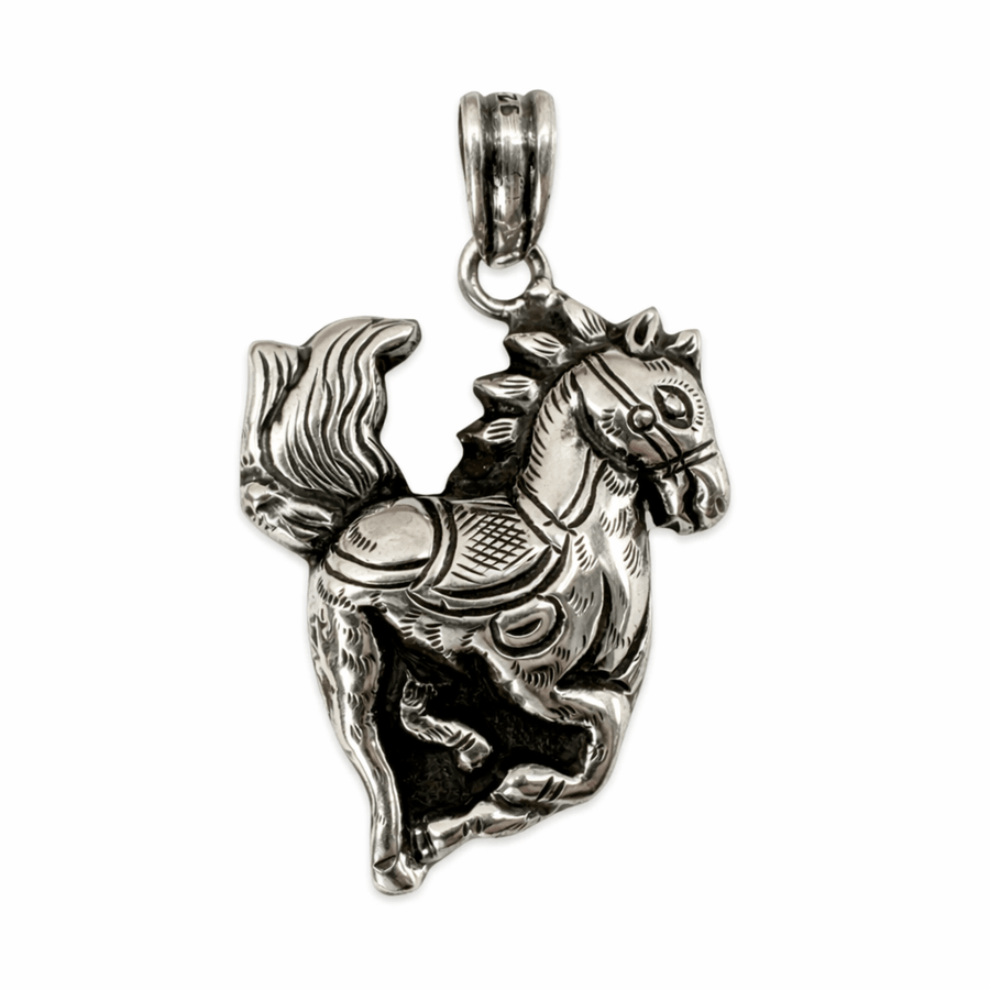 Gallopierendes Pferd - Silber - Anhänger aus dem Himalaya - Atelier Tibet