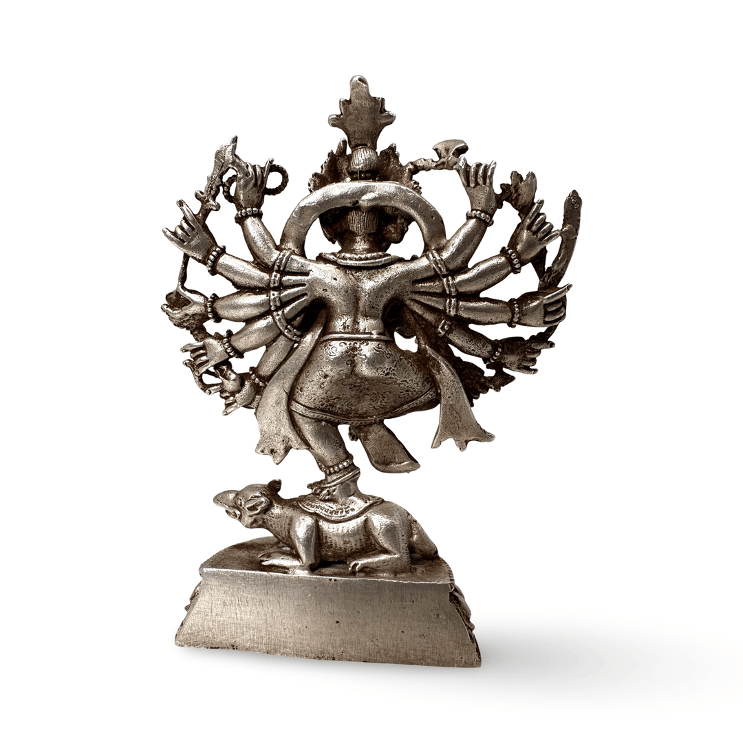 Ganesh Statue aus versilbertem Kupfer - Atelier Tibet