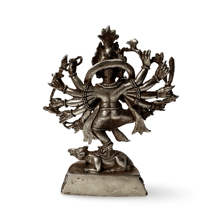 Ganesh Statue aus versilbertem Kupfer - Atelier Tibet