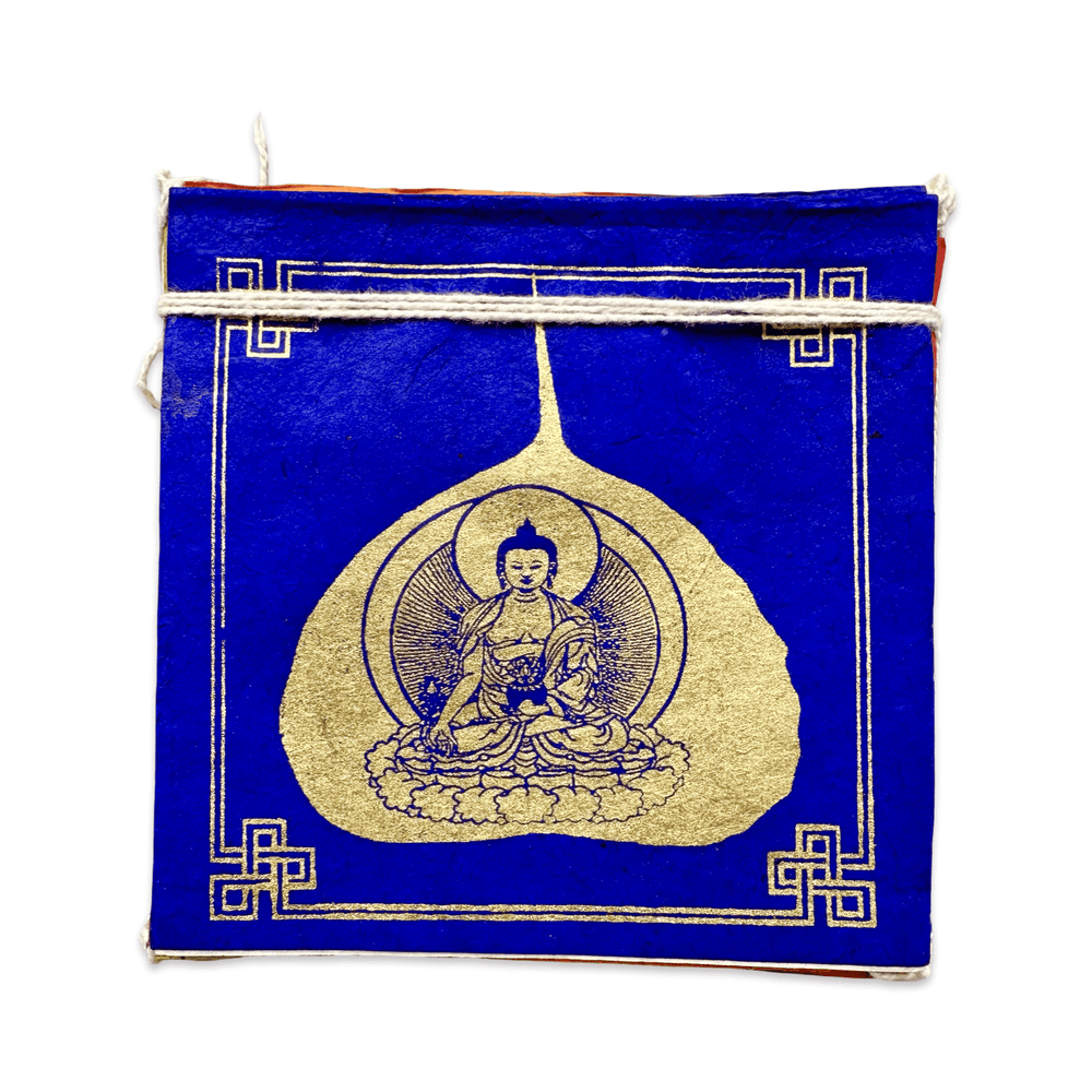 Gebetsfahnen Medizin - Buddha – Loktapapier, Nepal - Atelier Tibet