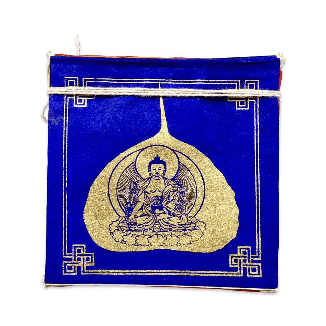 Gebetsfahnen Medizin - Buddha – Loktapapier, Nepal - Atelier Tibet