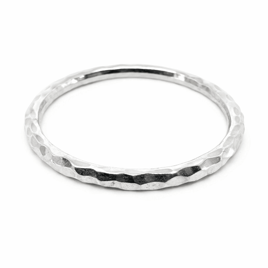 Gehämmerter Silberring - Atelier Tibet