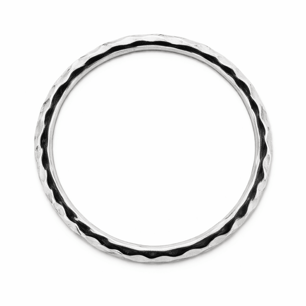 Gehämmerter Silberring - Atelier Tibet