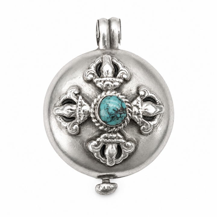 Pendentif Vajra Ghau en argent