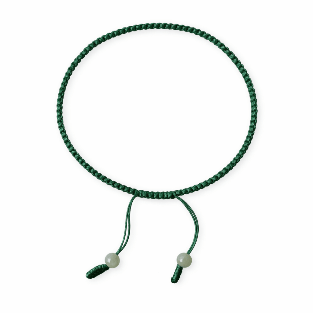 Graublaues handgeknüpftes Armband - Atelier Tibet