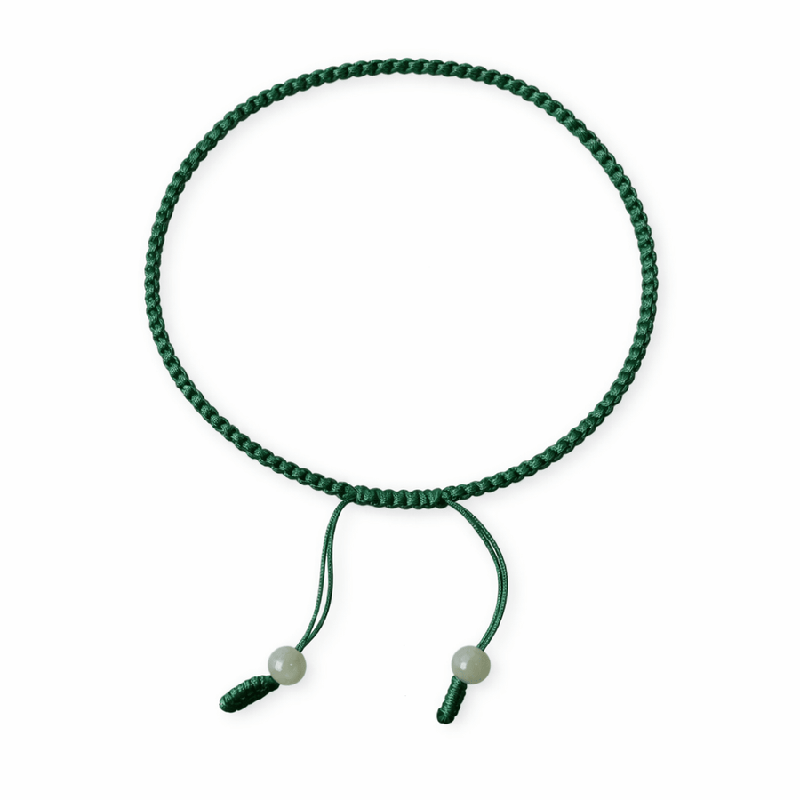 Graublaues handgeknüpftes Armband - Atelier Tibet