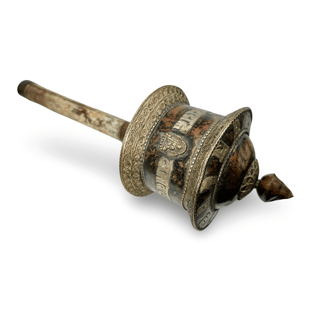 Grosse alte tibetische Hand - Gebetsmühle - Atelier Tibet