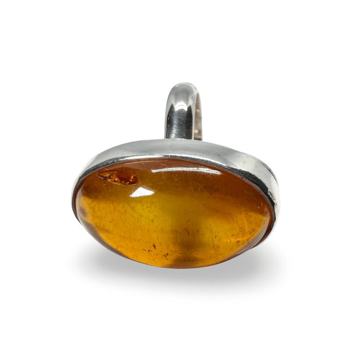 Grosse Bernstein-Ringe mit Silber-Fassung - Atelier Tibet