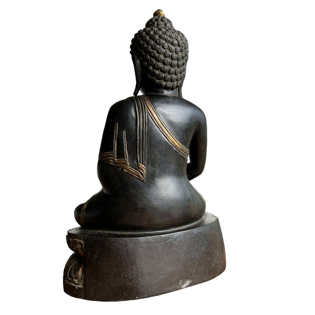 Grosse Buddha Statue aus Stein - Atelier Tibet