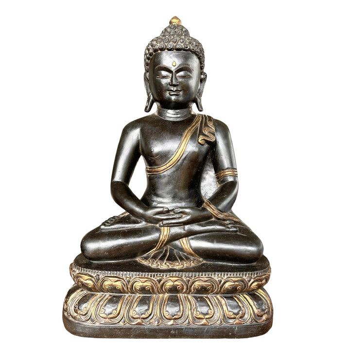 Grosse Buddha Statue aus Stein - Atelier Tibet