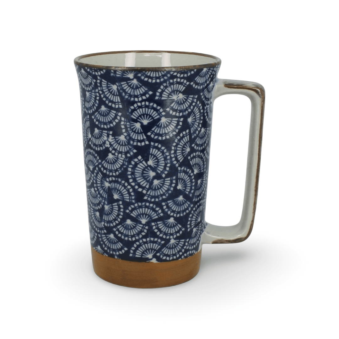 Grosse Teetasse (Mug) mit Fächer - Motiv - Atelier Tibet