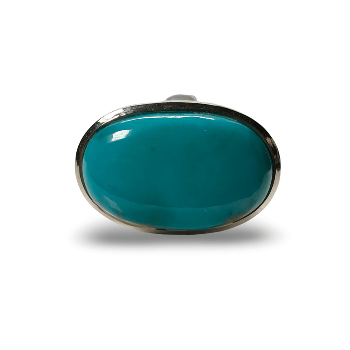 Grosse Türkis - Ringe mit Silber - Fassung - Atelier Tibet