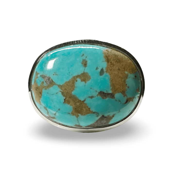 Grosse Türkis - Ringe mit Silber - Fassung - Atelier Tibet