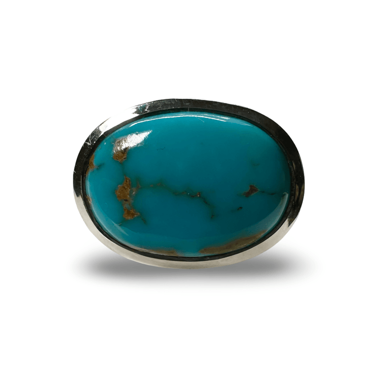 Grosse Türkis - Ringe mit Silber - Fassung - Atelier Tibet