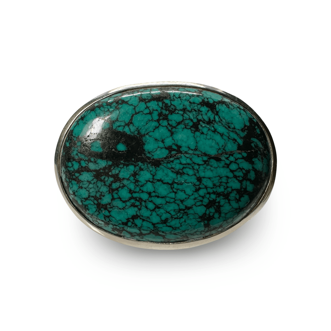 Grosse Türkis - Ringe mit Silber - Fassung - Atelier Tibet