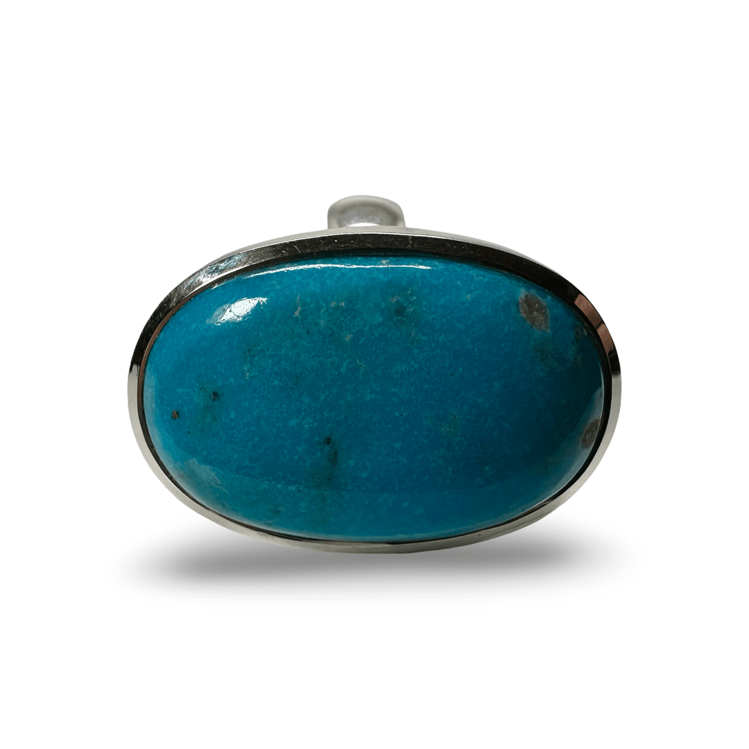 Grosse Türkis - Ringe mit Silber - Fassung - Atelier Tibet