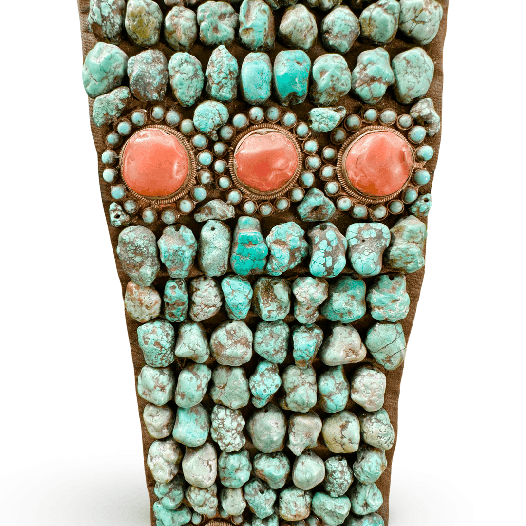 Grosser Himalaya - Perak mit Türkisen und rotem Achat - Atelier Tibet