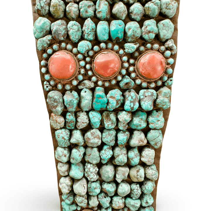 Grosser Himalaya - Perak mit Türkisen und rotem Achat - Atelier Tibet