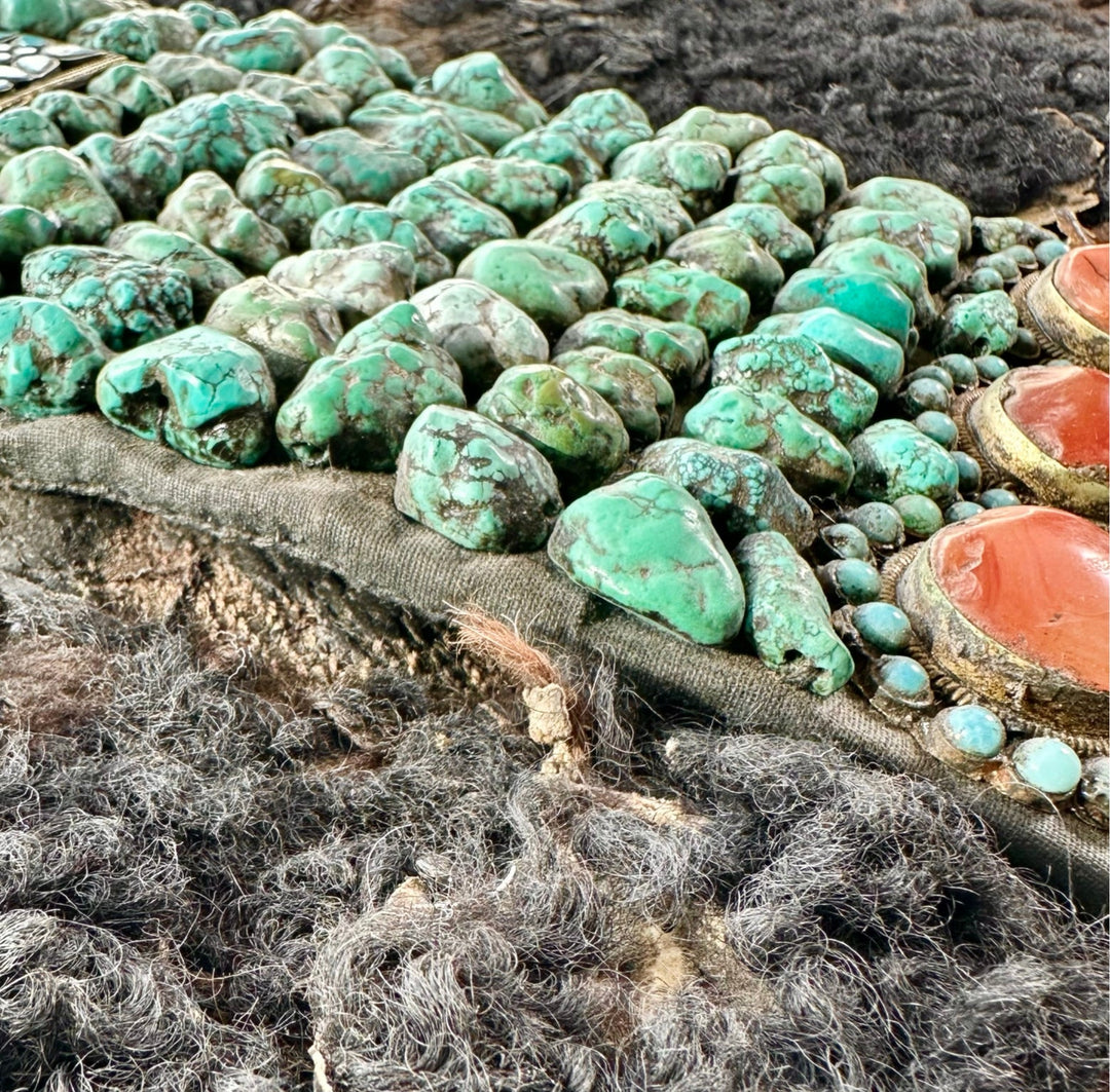 Grosser Himalaya - Perak mit Türkisen und rotem Achat - Atelier Tibet