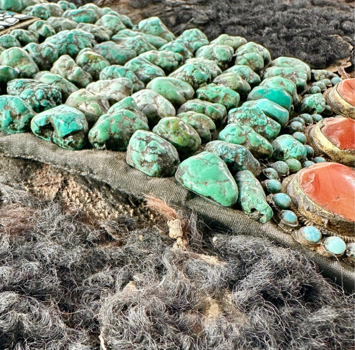 Grosser Himalaya - Perak mit Türkisen und rotem Achat - Atelier Tibet