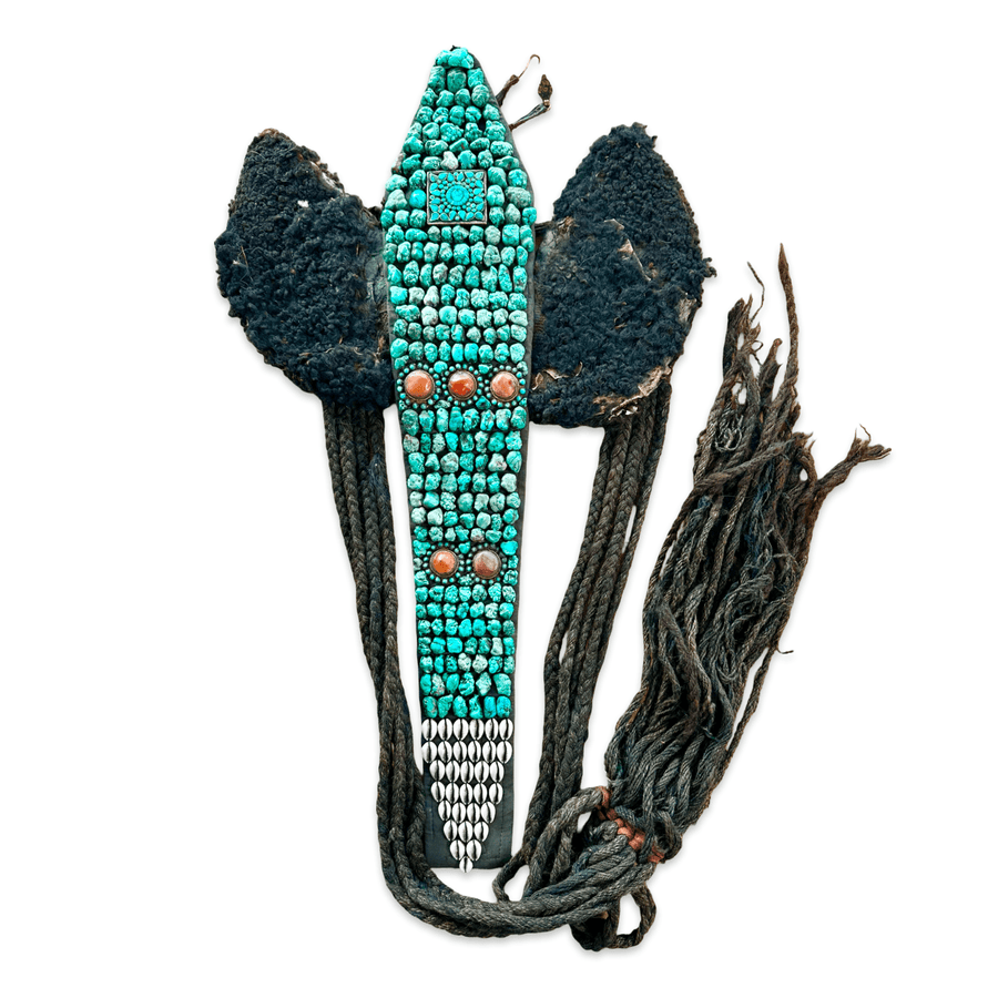 Grosser Himalaya - Perak mit Türkisen und rotem Achat - Atelier Tibet