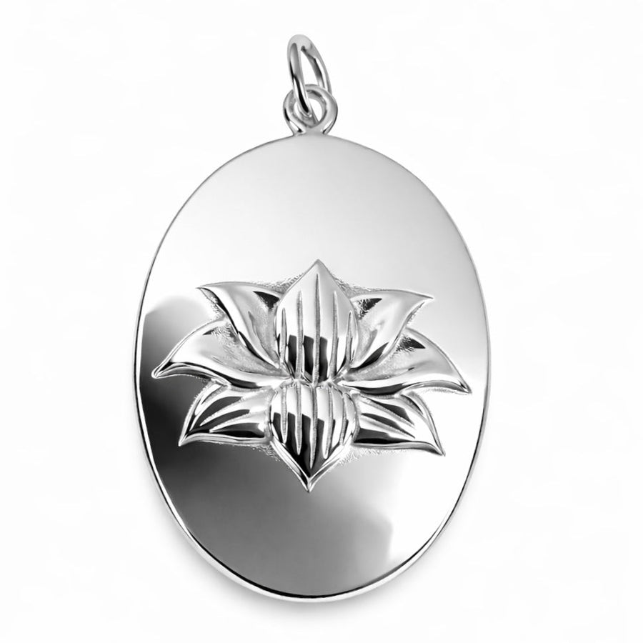 Grosser Lotus - Anhänger aus Silber - Atelier Tibet