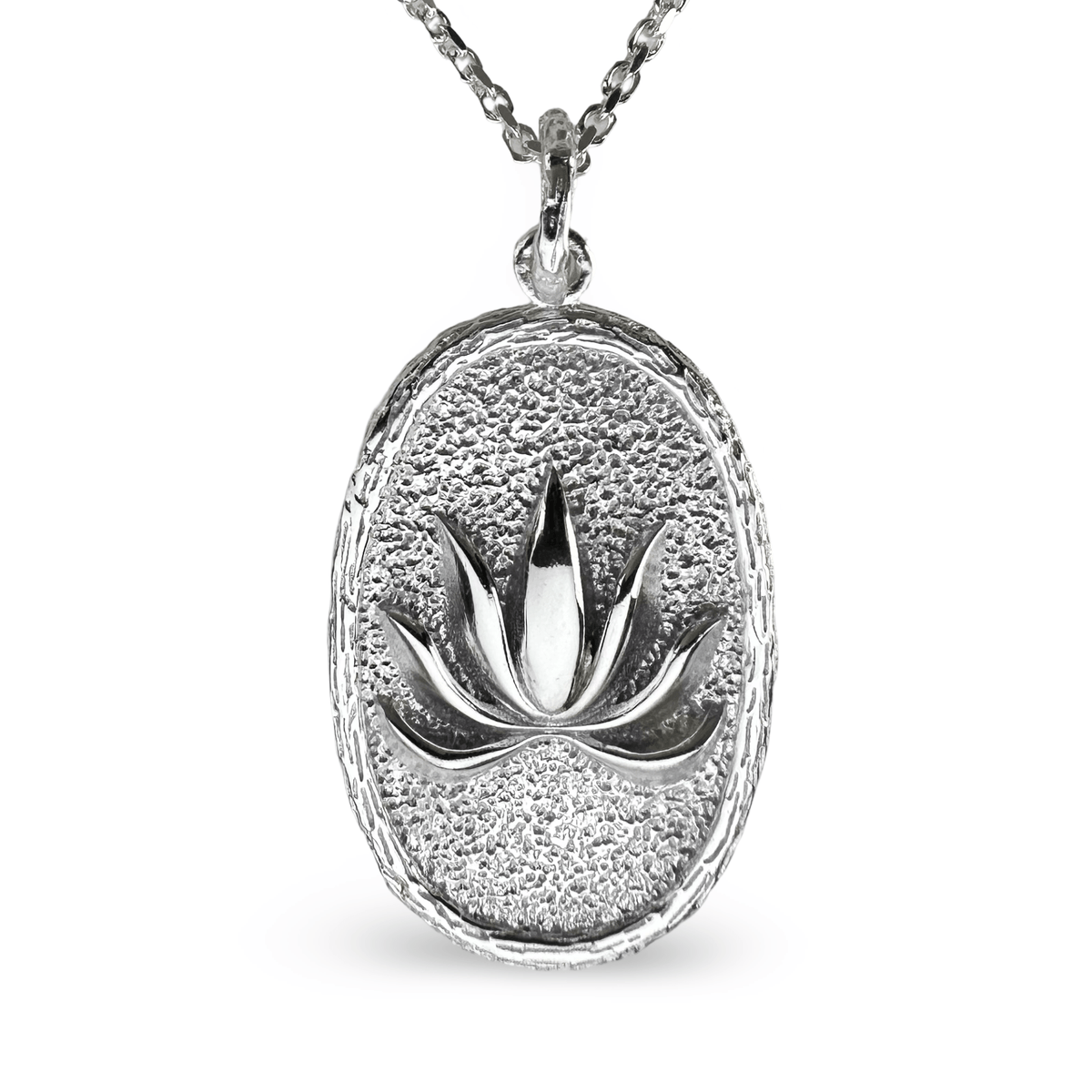 Grosser Lotus - Anhänger aus Silber - Atelier Tibet