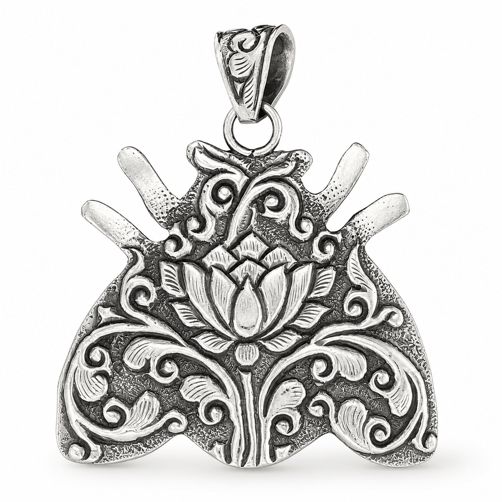 Grosser Silber-Anhänger «Käfer» mit Türkis - Atelier Tibet