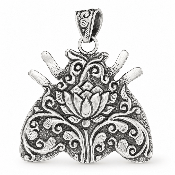 Grosser Silber-Anhänger «Käfer» mit Türkis - Atelier Tibet