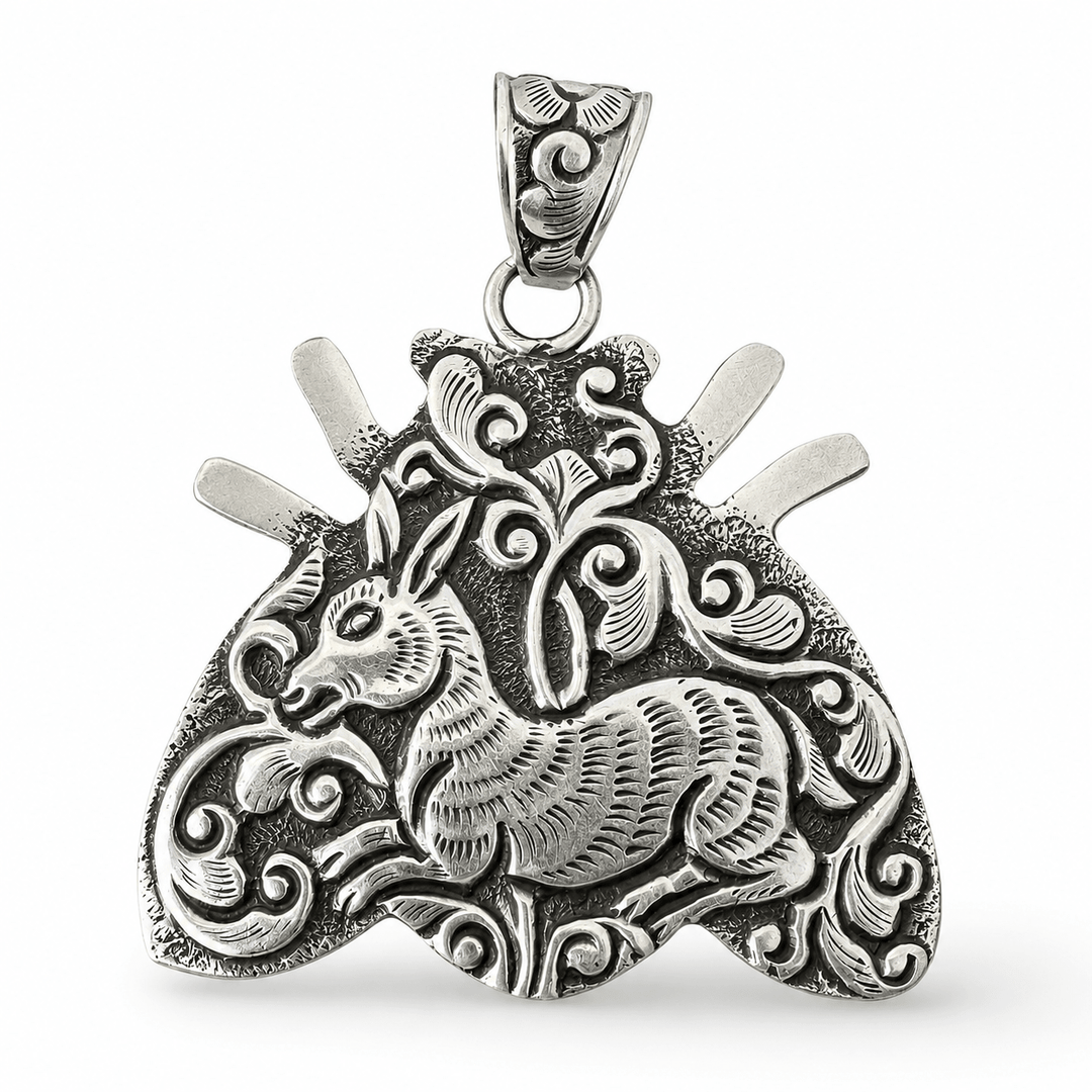 Grosser Silber-Anhänger «Käfer» mit Türkis - Atelier Tibet