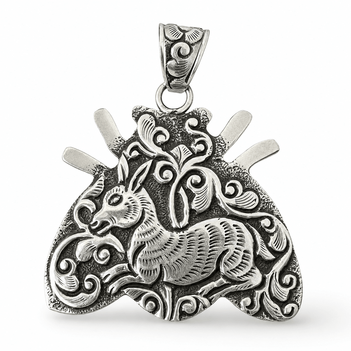 Grosser Silber-Anhänger «Käfer» mit Türkis - Atelier Tibet