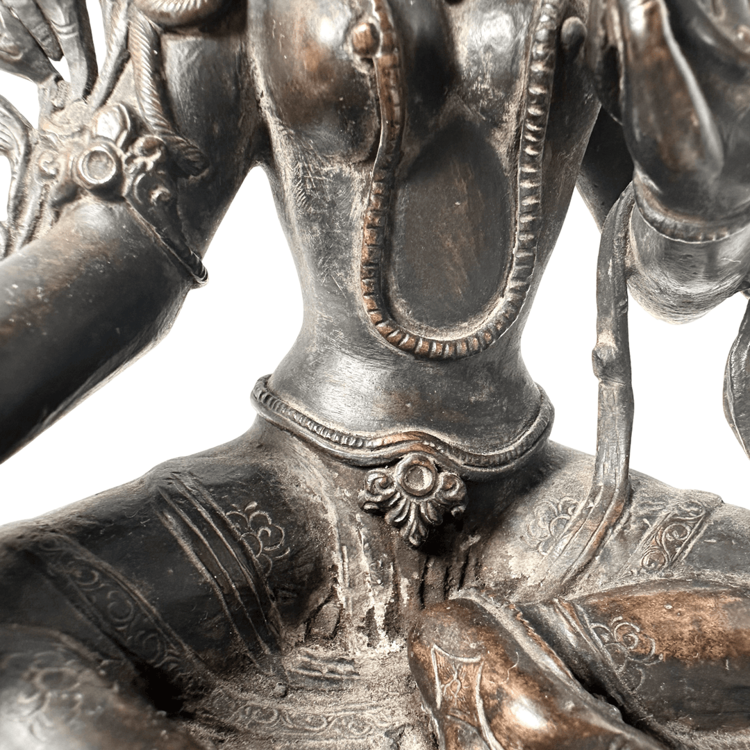 Grüne Tara (Syamatara) Statue – nepalesische Bronze - Atelier Tibet