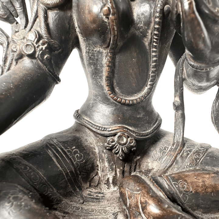 Grüne Tara (Syamatara) Statue – nepalesische Bronze - Atelier Tibet