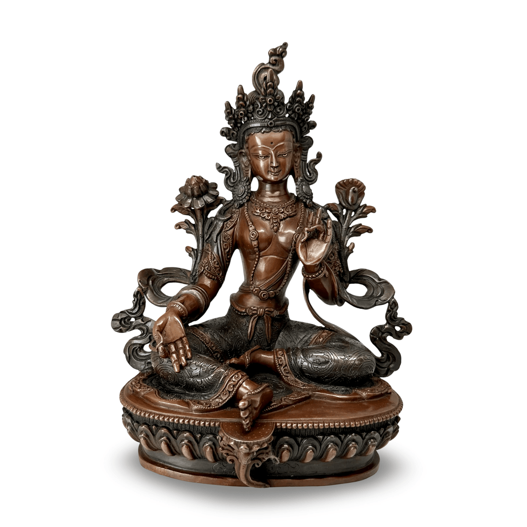 Grüne Tara Bronzestatue - Atelier Tibet