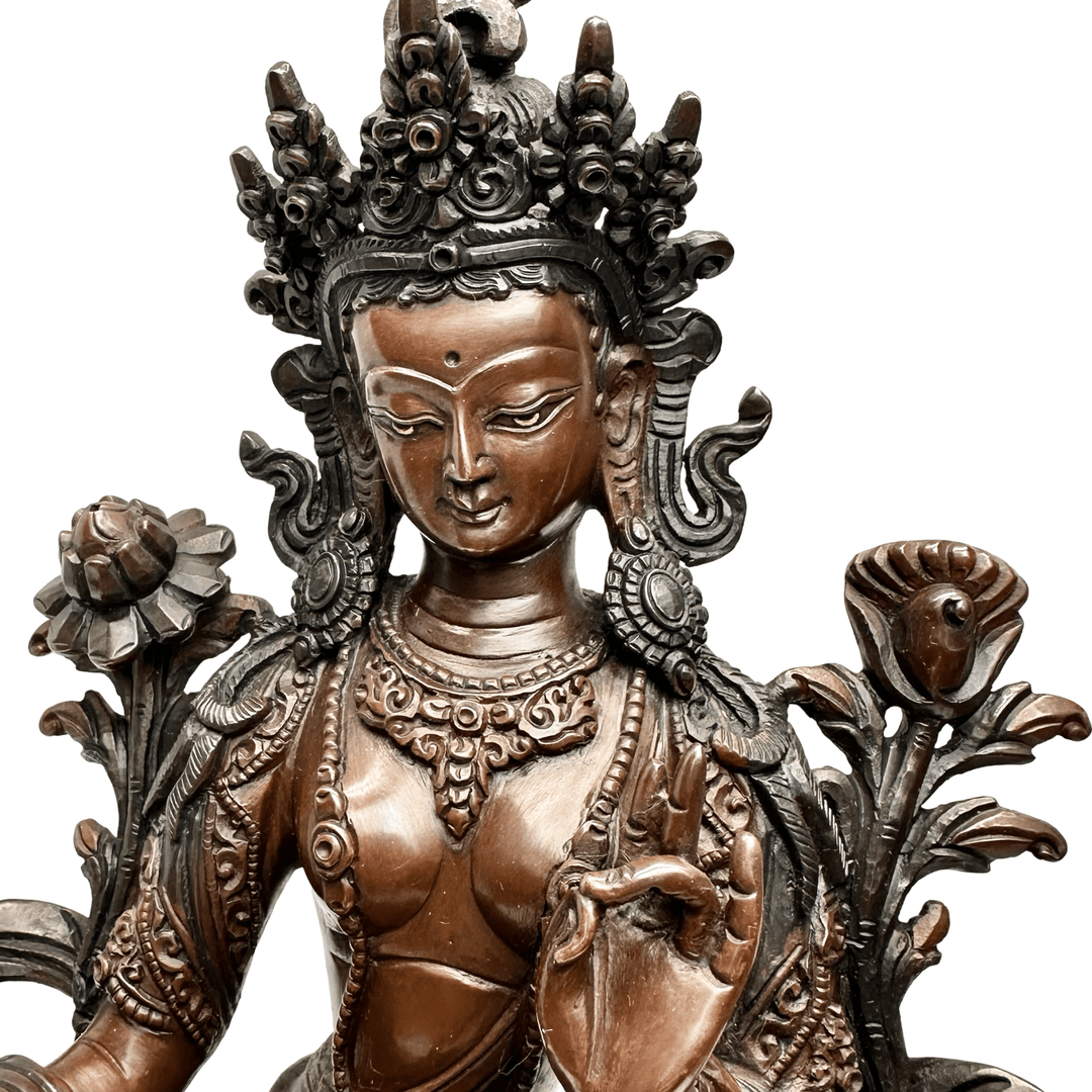 Grüne Tara Bronzestatue - Atelier Tibet