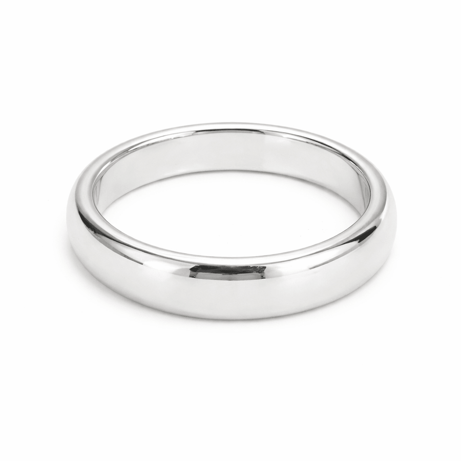 Halbrunder klassischer Silber - Ring - Atelier Tibet