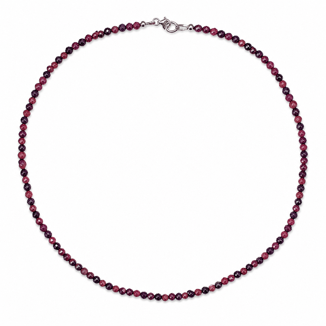 Halskette aus Amethyst und Turmalin - Atelier Tibet