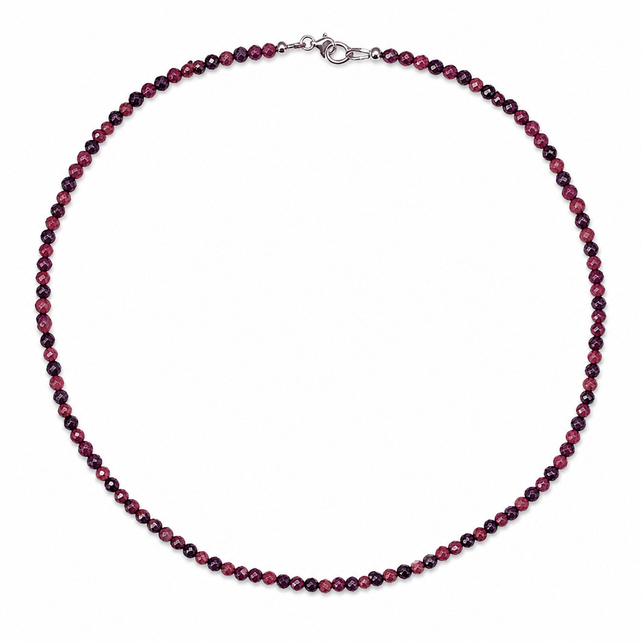 Halskette aus Amethyst und Turmalin - Atelier Tibet