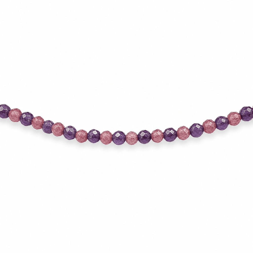 Halskette aus Amethyst und Turmalin - Atelier Tibet