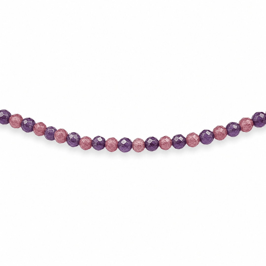 Halskette aus Amethyst und Turmalin - Atelier Tibet