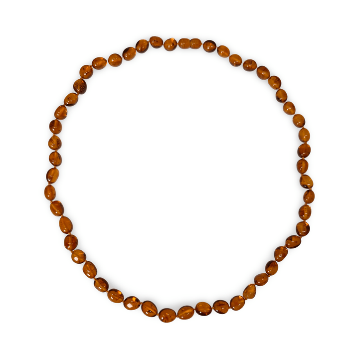 Halskette aus bohnenförmigen Bernsteinen - Atelier Tibet